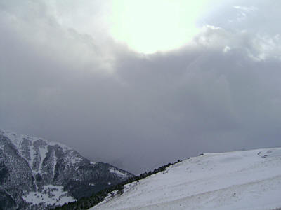 Снежный шторм на хребте Ужум второй