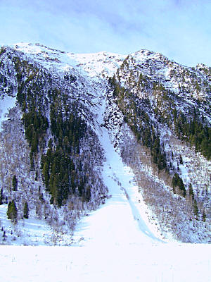 Лавинный желоб на Софийском хребте