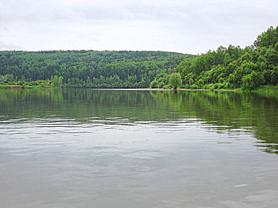 На реке Чулым вблизи деревни Кулички