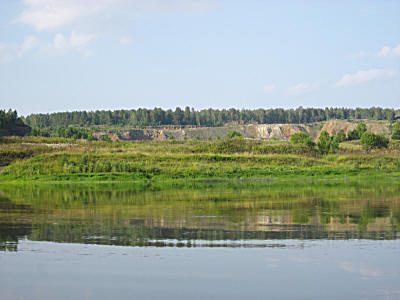 Карьер у Владимировки на реке Чулым