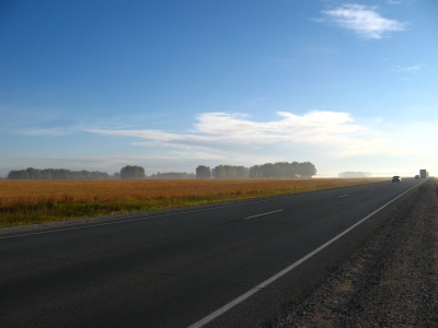 трасса М5 в Барабинских степях