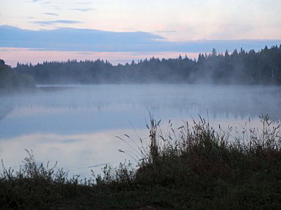 Туман на реке Чулым под Бирилюссами