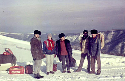 Лаборатория звёздной физики Специальной астрофизической обсерватории: Гена Валявин, Оля Шолухова, Витя Штоль, Андрей Белов, Витя Бычков. Фото Вл. Столярова