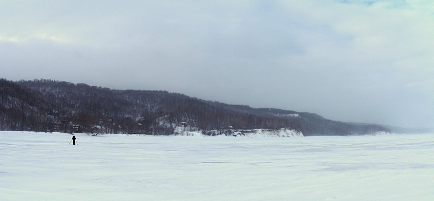 Урочище Гусиха на Волге зимой под деревней Климовка Самарской области. Фото Дмитрия Протасова